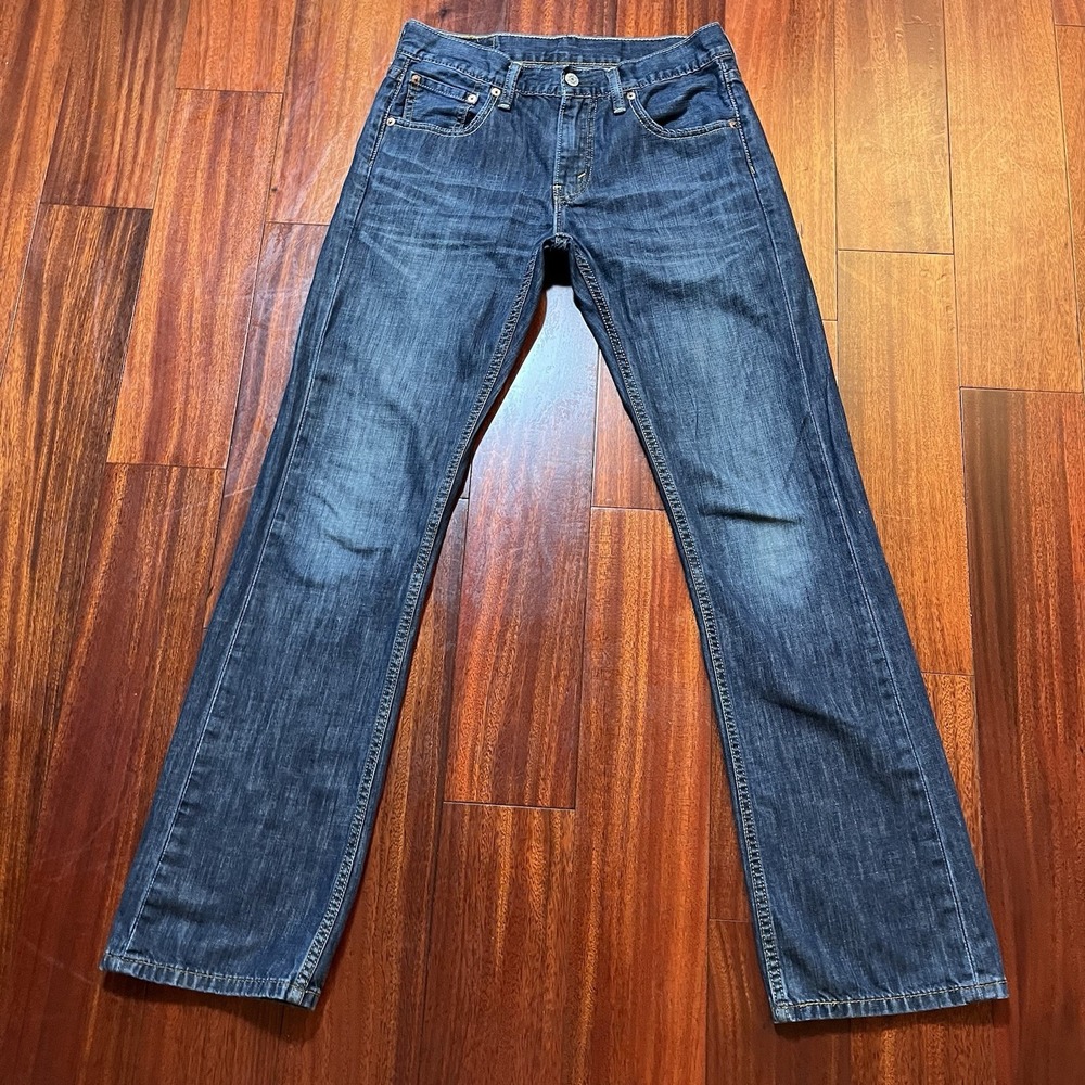 Levis Jeans Mens 29x32 (29x31) 527 Slim Bootcut Blue Dark Wash Grunge Workwear *